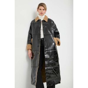 Résumé rövid kabát női, fekete, átmeneti, oversize