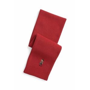 Polo Ralph Lauren gyerek pamut sál piros, nyomott mintás