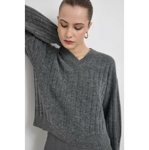 Beatrice B gyapjúkeverék pulóver könnyű, női, szürke