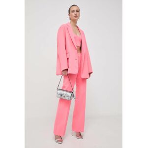 MAX&Co. nadrág x Anna Dello Russo női, rózsaszín, magas derekú egyenes