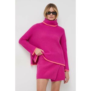 MAX&Co. kasmír pulóver meleg, rózsaszín, garbónyakú