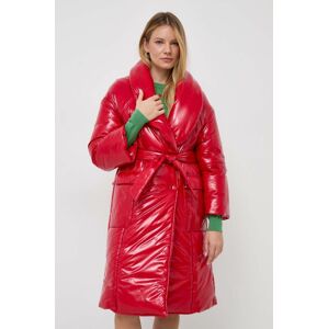 Patrizia Pepe rövid kabát női, piros, téli, oversize