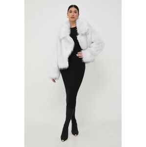 Patrizia Pepe rövid kabát női, fehér, átmeneti, oversize
