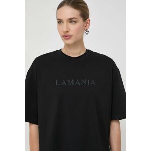 La Mania pamut póló női, fekete
