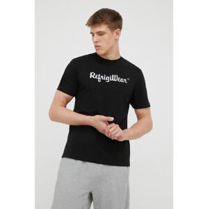 RefrigiWear pamut póló fekete, nyomott mintás