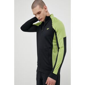 4F edzős pulóver zöld, mintás