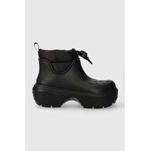 Crocs hócipő STOMP PUFF BOOT 209324 BLACK fekete, 209324