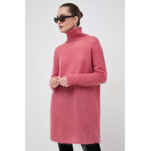 Liviana Conti gyapjú ruha rózsaszín, mini, oversize