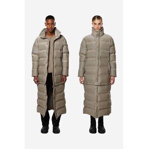 Rains rövid kabát Extra Long Puffer Coat barna, téli