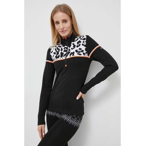 Newland sportos pulóver Sibilla fekete, nyomott mintás