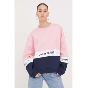 Tommy Jeans felső rózsaszín, női, mintás