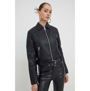 Karl Lagerfeld Jeans rövid kabát női, fekete, átmeneti