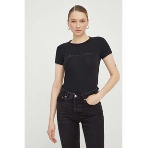 Armani Exchange t-shirt női, fekete