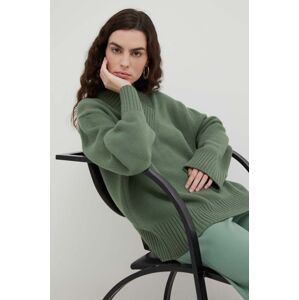 Lovechild gyapjú pulóver női, zöld