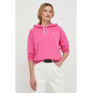 Polo Ralph Lauren felső rózsaszín, női, sima, kapucnis