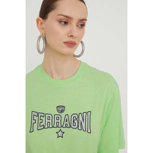 Chiara Ferragni pamut póló női, zöld