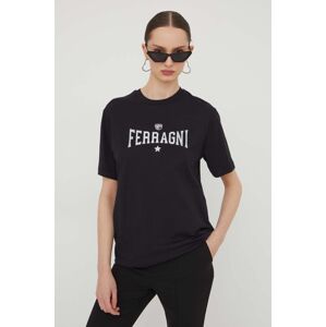 Chiara Ferragni pamut póló női, fekete