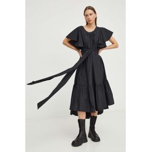 MMC STUDIO ruha fekete, midi, harang alakú