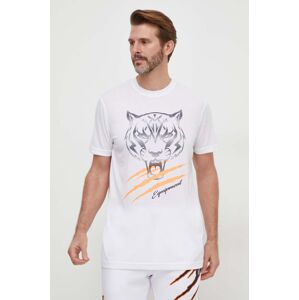 PLEIN SPORT t-shirt fehér, férfi, nyomott mintás