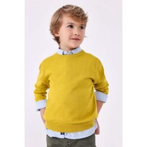 Mayoral gyerek pamut pulóver sárga, könnyű