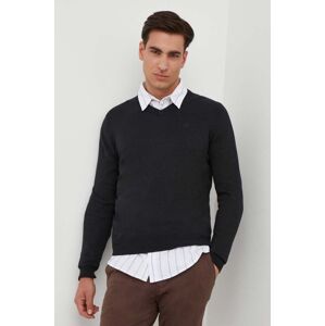North Sails gyapjúkeverék pulóver könnyű, férfi, fekete