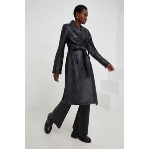 Answear Lab bőrkabát X NO SHAME limitált kollekció női, fekete, átmeneti, nem zárható