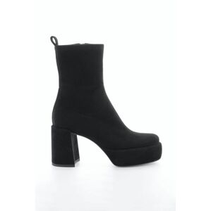 Kennel & Schmenger magasszárú cipő velúrból Clip fekete, női, magassarkú, 21-60020.470
