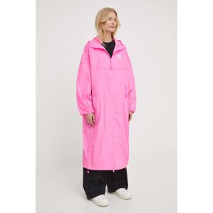 American Vintage rövid kabát női, rózsaszín, átmeneti, oversize
