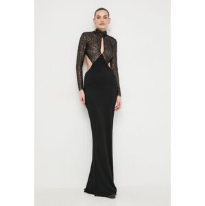 Elisabetta Franchi ruha fekete, maxi, testhezálló, AB51641E2