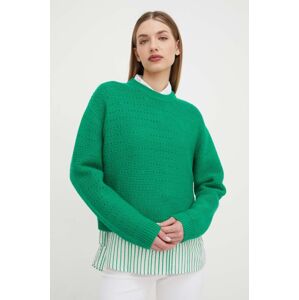 Custommade gyapjú pulóver női, zöld