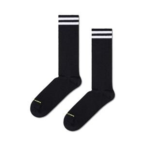Happy Socks zokni Solid Sneaker Thin Crew Sock fekete