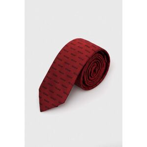 HUGO selyen nyakkendő piros