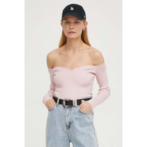 BA&SH pulóver könnyű, női, rózsaszín