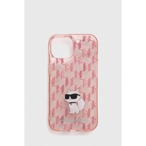 Karl Lagerfeld telefon tok iPhone 15 / 14 / 13 6.1" rózsaszín