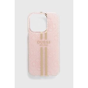 Guess telefon tok Phone 15 Pro 6.1" rózsaszín