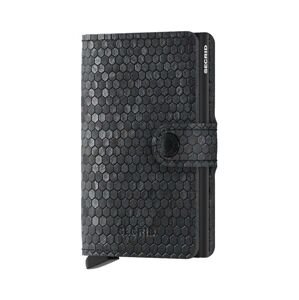 Secrid bőr pénztárca Miniwallet Hexagon Black fekete