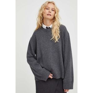 Gestuz gyapjú pulóver női, szürke