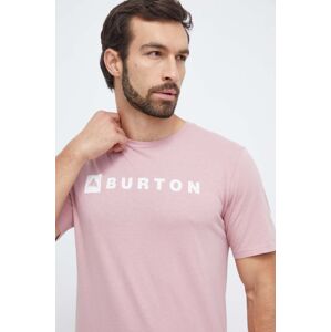 Burton pamut póló rózsaszín, férfi, nyomott mintás
