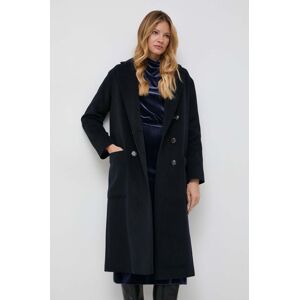 MAX&Co. kabát gyapjú keverékből sötétkék, átmeneti, oversize