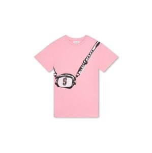 Marc Jacobs gyerek pamutruha rózsaszín, mini, egyenes