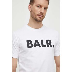 BALR. pamut póló fehér, férfi, nyomott mintás