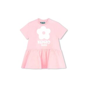 Kenzo Kids gyerek pamutruha rózsaszín, mini, harang alakú