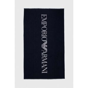 Emporio Armani Underwear pamut törölköző sötétkék