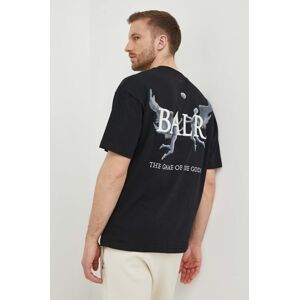 BALR. pamut póló fekete, férfi, nyomott mintás