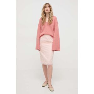 By Malene Birger gyapjú pulóver női, rózsaszín