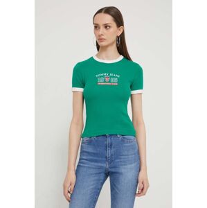 Tommy Jeans t-shirt Archive Games női, zöld