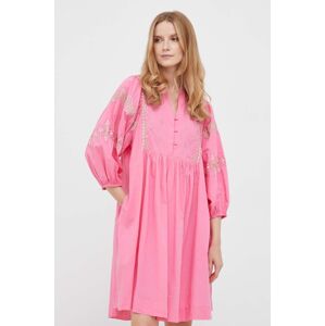 Rich & Royal pamut ruha rózsaszín, mini, harang alakú