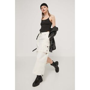 Dickies szoknya JACKSON SKIRT W bézs, maxi, harang alakú, DK0A4YV7