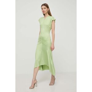 Victoria Beckham ruha zöld, maxi, harang alakú