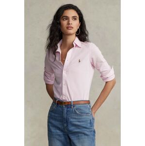 Polo Ralph Lauren pamut ing női, galléros, rózsaszín, slim